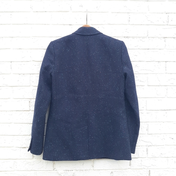 Banana Republic Wool Jacket Blazer Navy Speckled - Picture 5 of 10